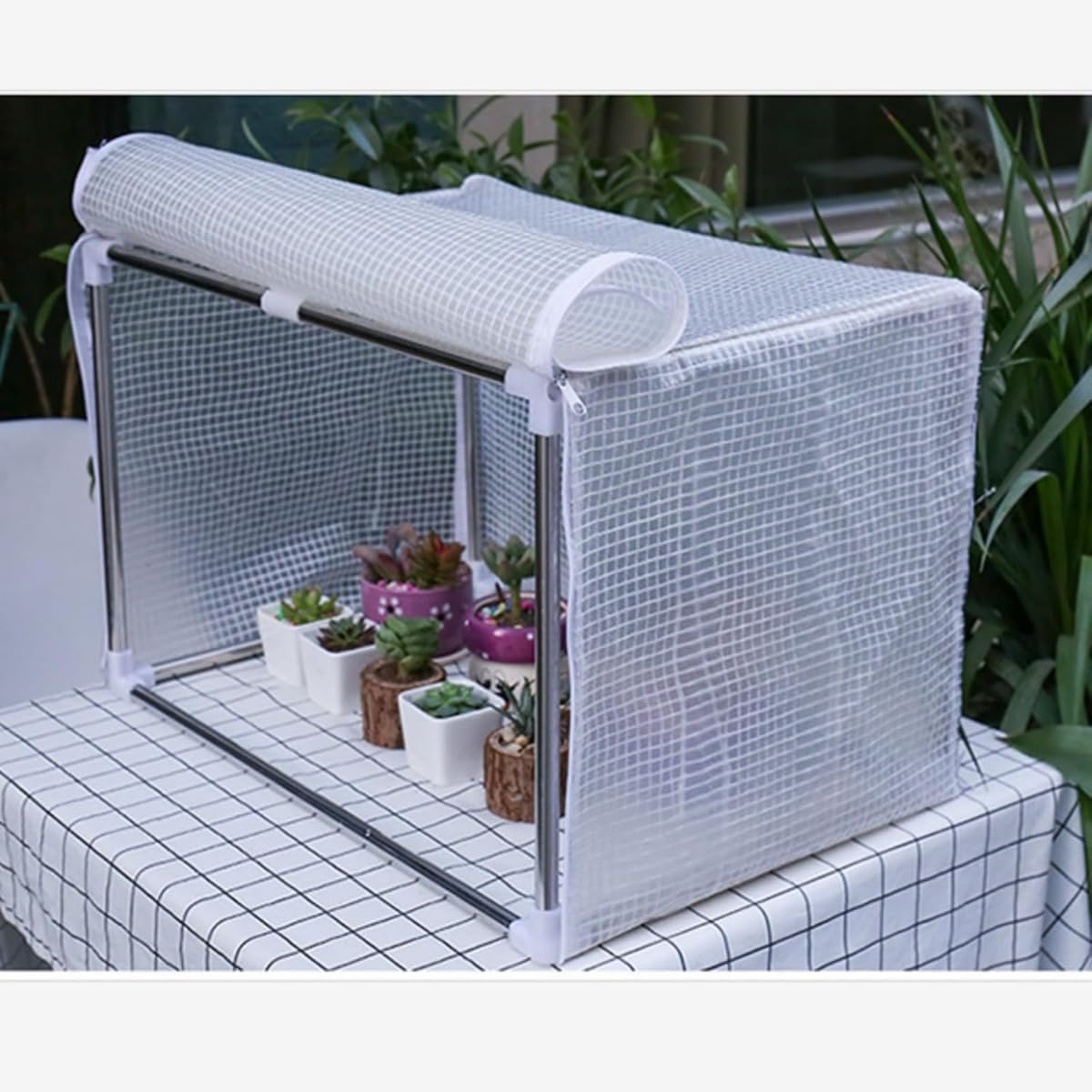 ビニール温室 大型 カバー付き 220*120*215CM 温室 ベランダ 家庭用